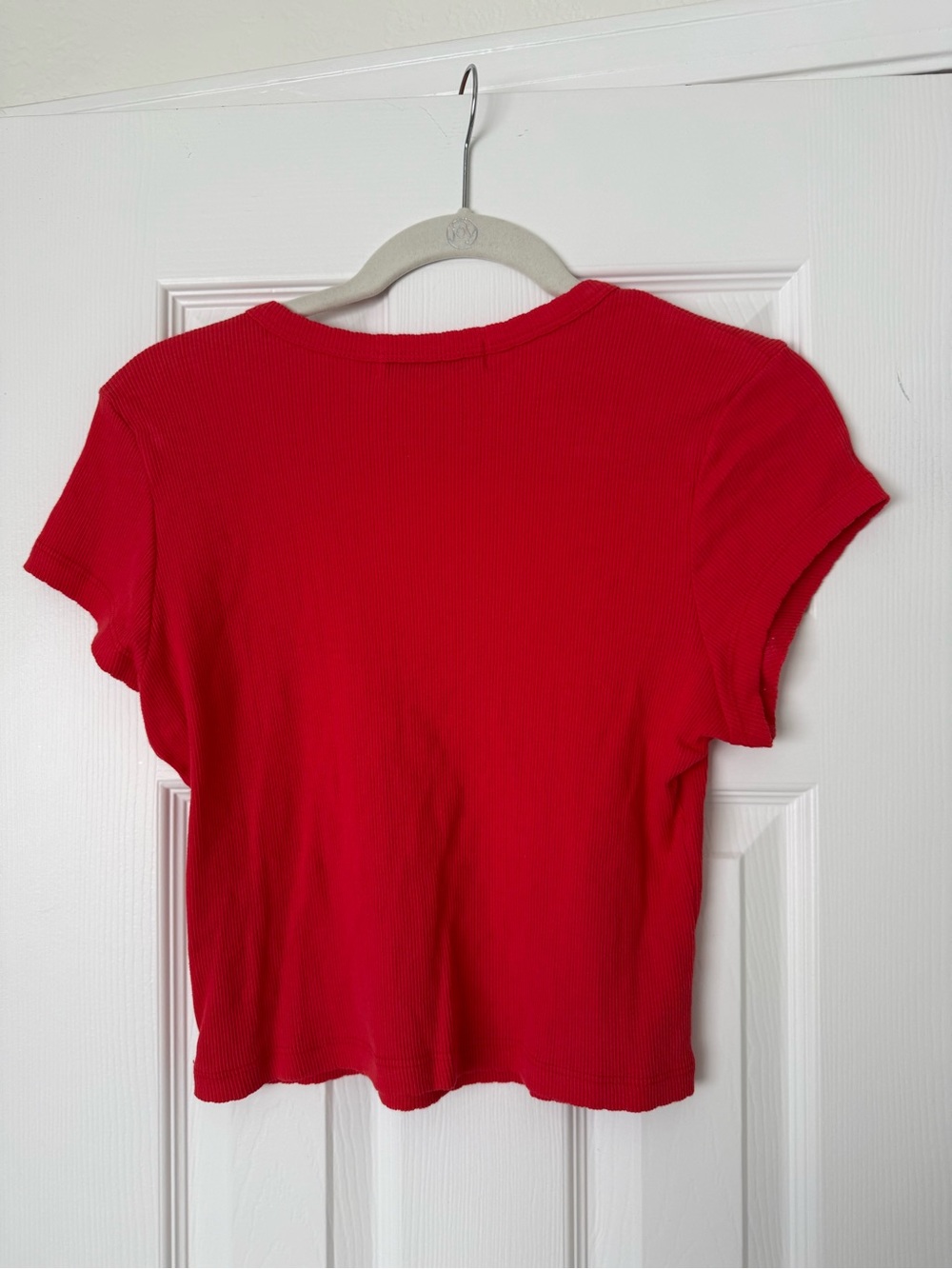 Daydreamer Red Short-Sleeve Ribbed Tee with White Bow & Heart Graphic - Picture 2 of 3